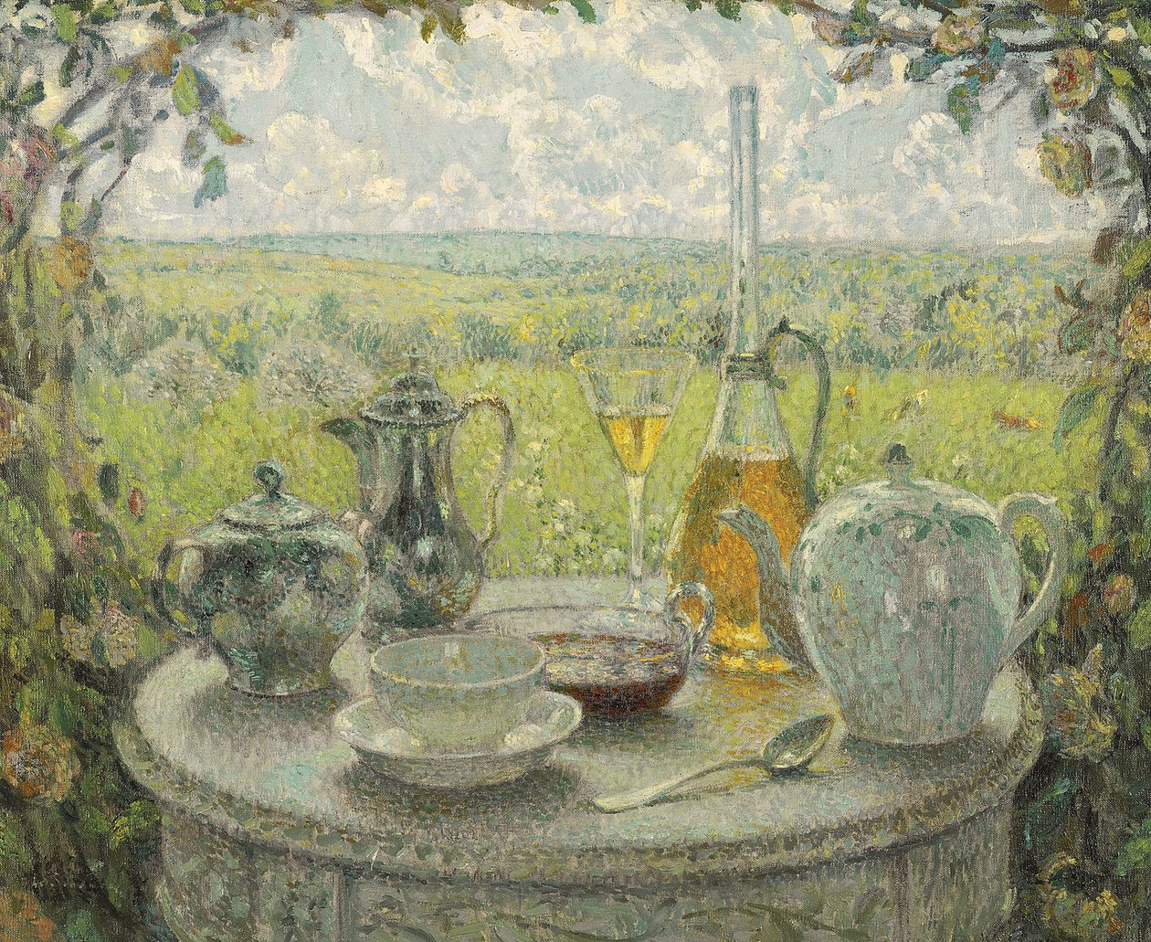 Postimpressionisme: Table, Spring af Le Sidaner, Henri (1862-1939) af Henri Eugene Augustin Le Sidaner