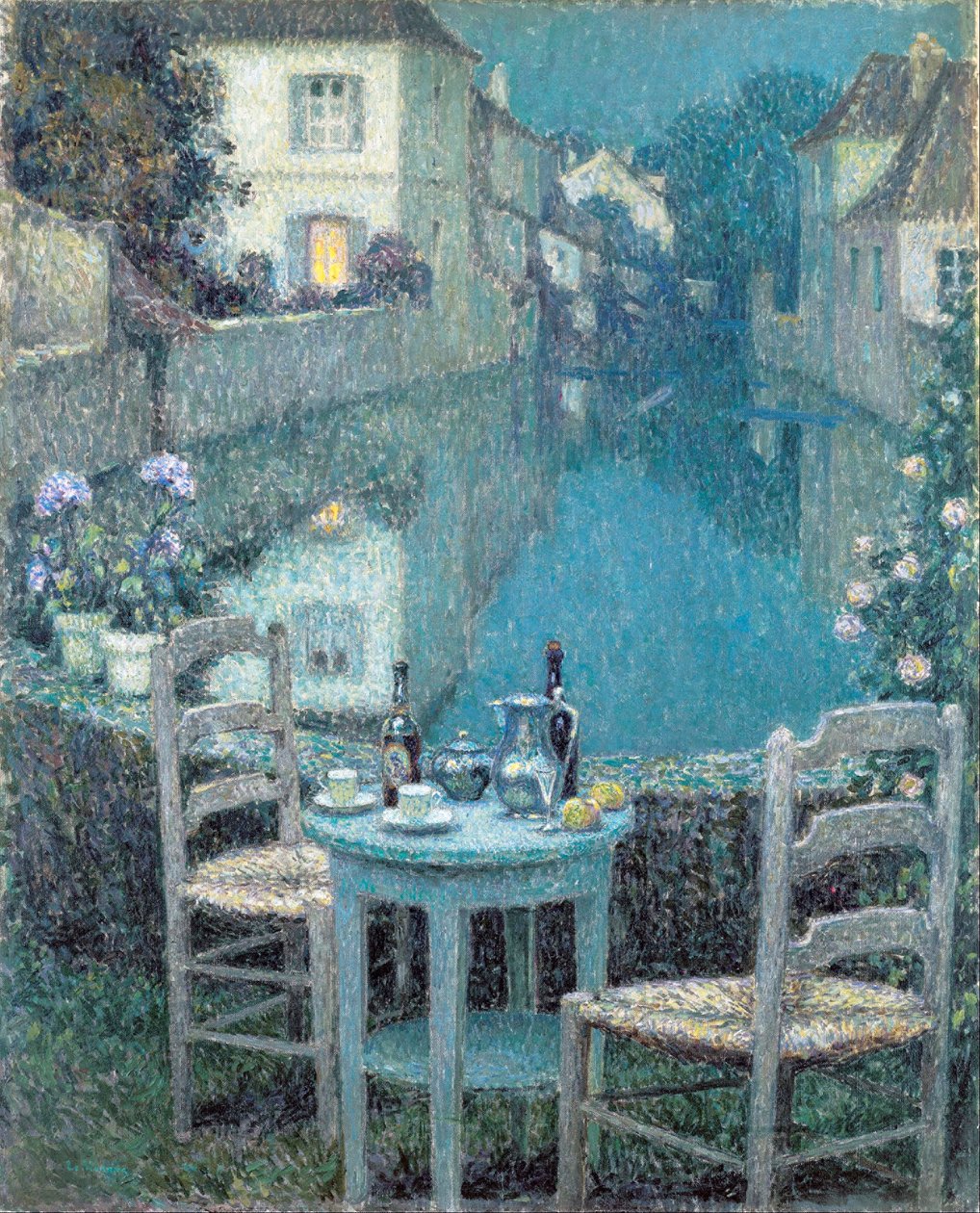 Lille bord i aftenskumring af Le Sidaner, Henri (1862-1939) af Henri Eugene Augustin Le Sidaner