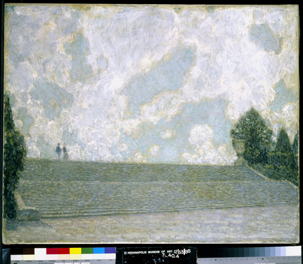 Trin i paladset ved Versailles (trinnene til Palais Versailles) (olie på lærred) af Henri Eugene Augustin Le Sidaner