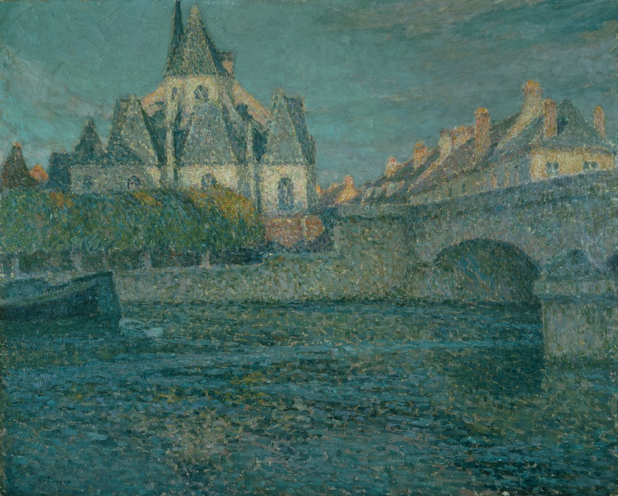 Kirken i Nemours, Frankrig af Henri Eugene Augustin Le Sidaner