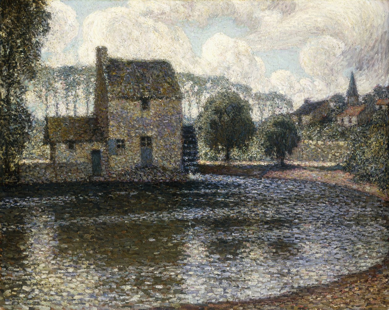 Den Grå Vindmølle; Le Moulin Gris af Henri Eugene Augustin Le Sidaner