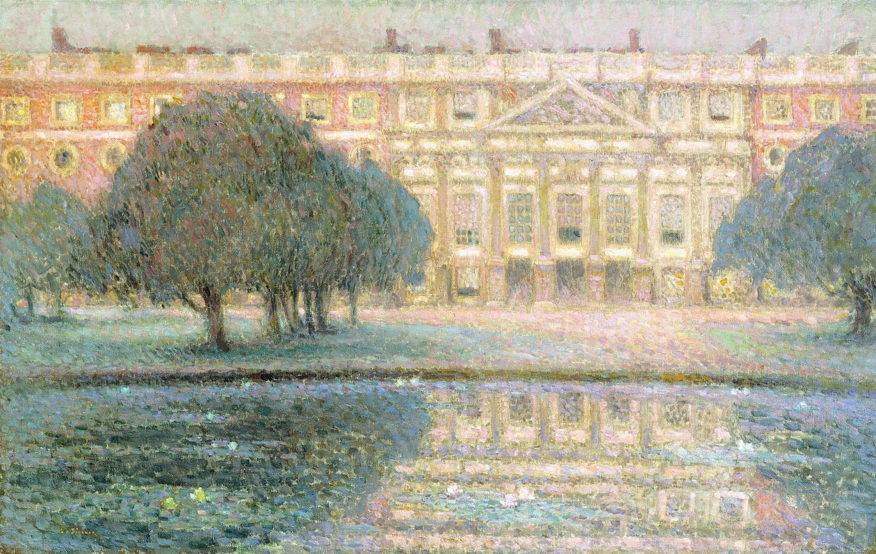 The Palace, Summer Morning (Hampton Court) af Henri Eugene Augustin Le Sidaner