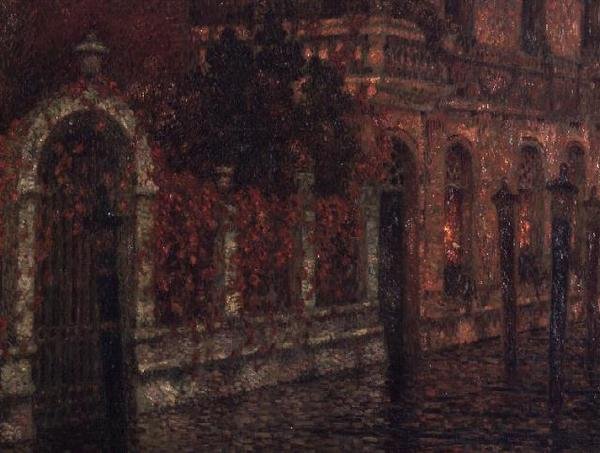 Venedig-kanalen (olie på lærred) af Henri Eugene Augustin Le Sidaner