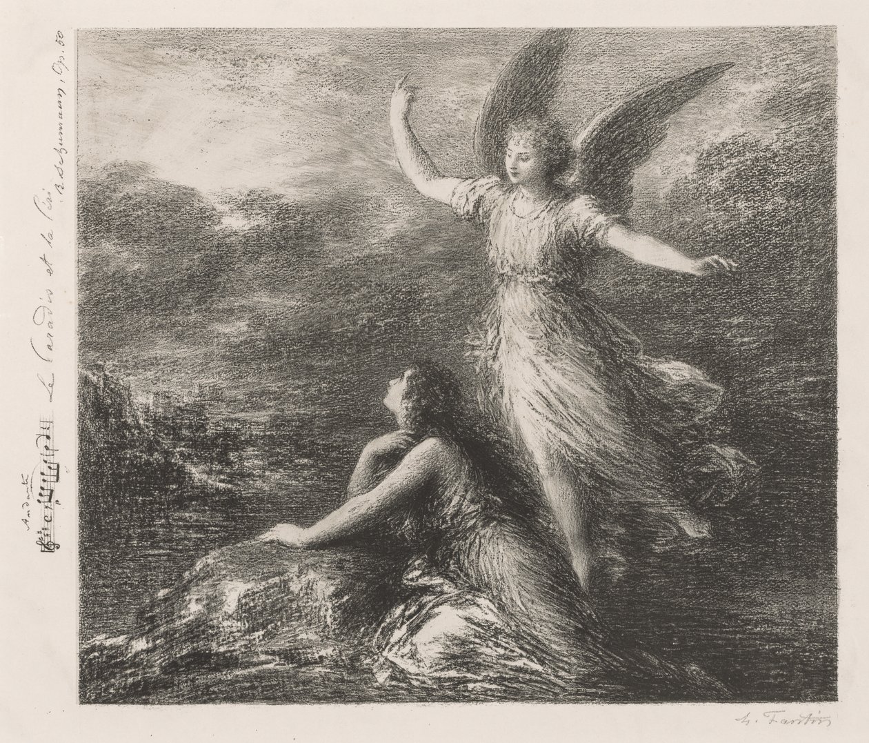 Debut fra Paradise and the Peri (Anden plade) af Henri Fantin-Latour