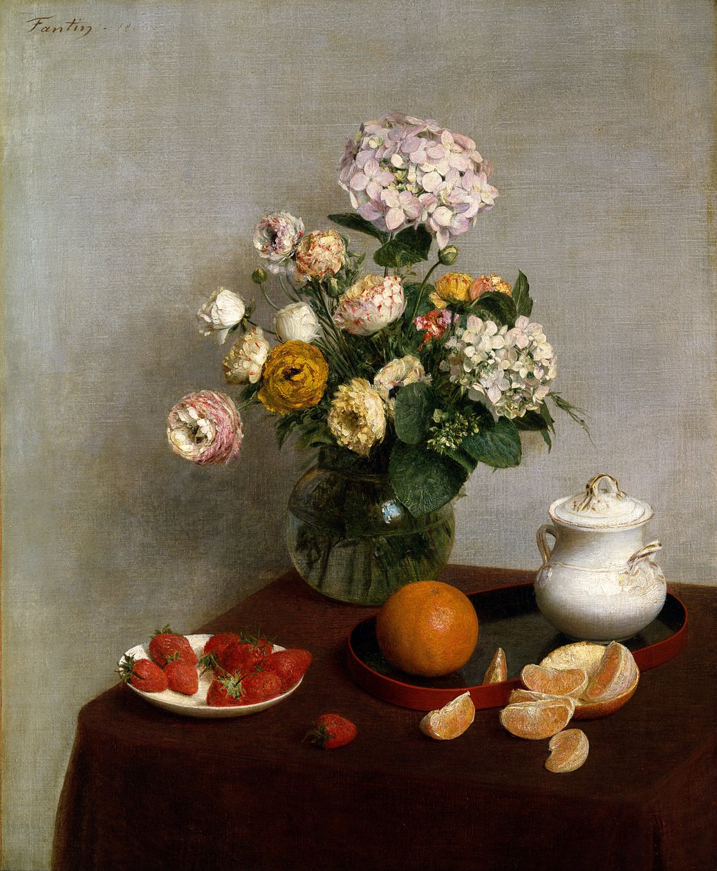Blomster og frugt af Henri Fantin-Latour
