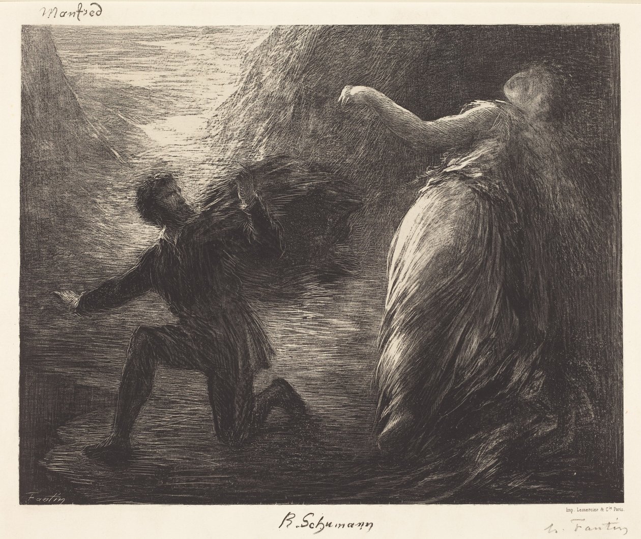 Manfred og Astarte - 1. planche af Henri Fantin-Latour