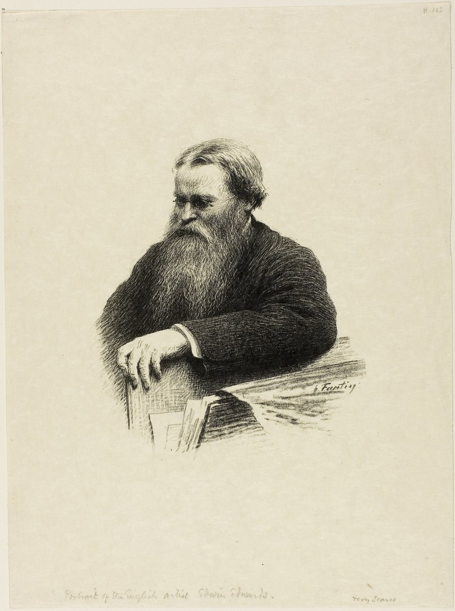Portræt af kunstneren Edwin Edwards af Henri Fantin Latour