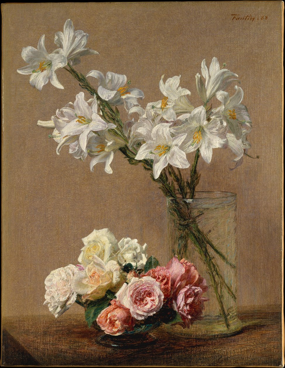 Roser og liljer af Henri Fantin-Latour