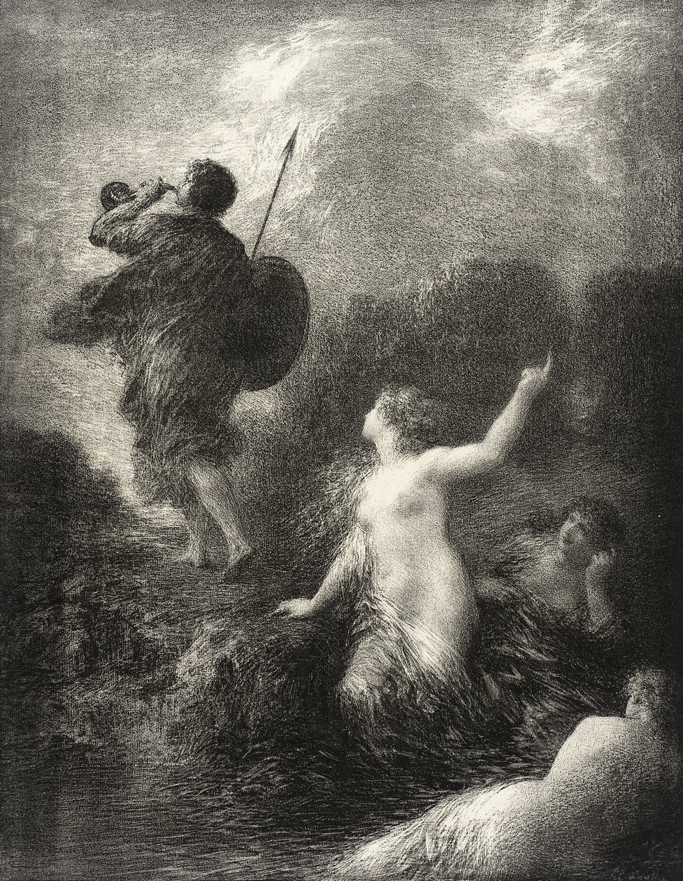 Siegfried og Rhinpigerne af Henri Fantin-Latour