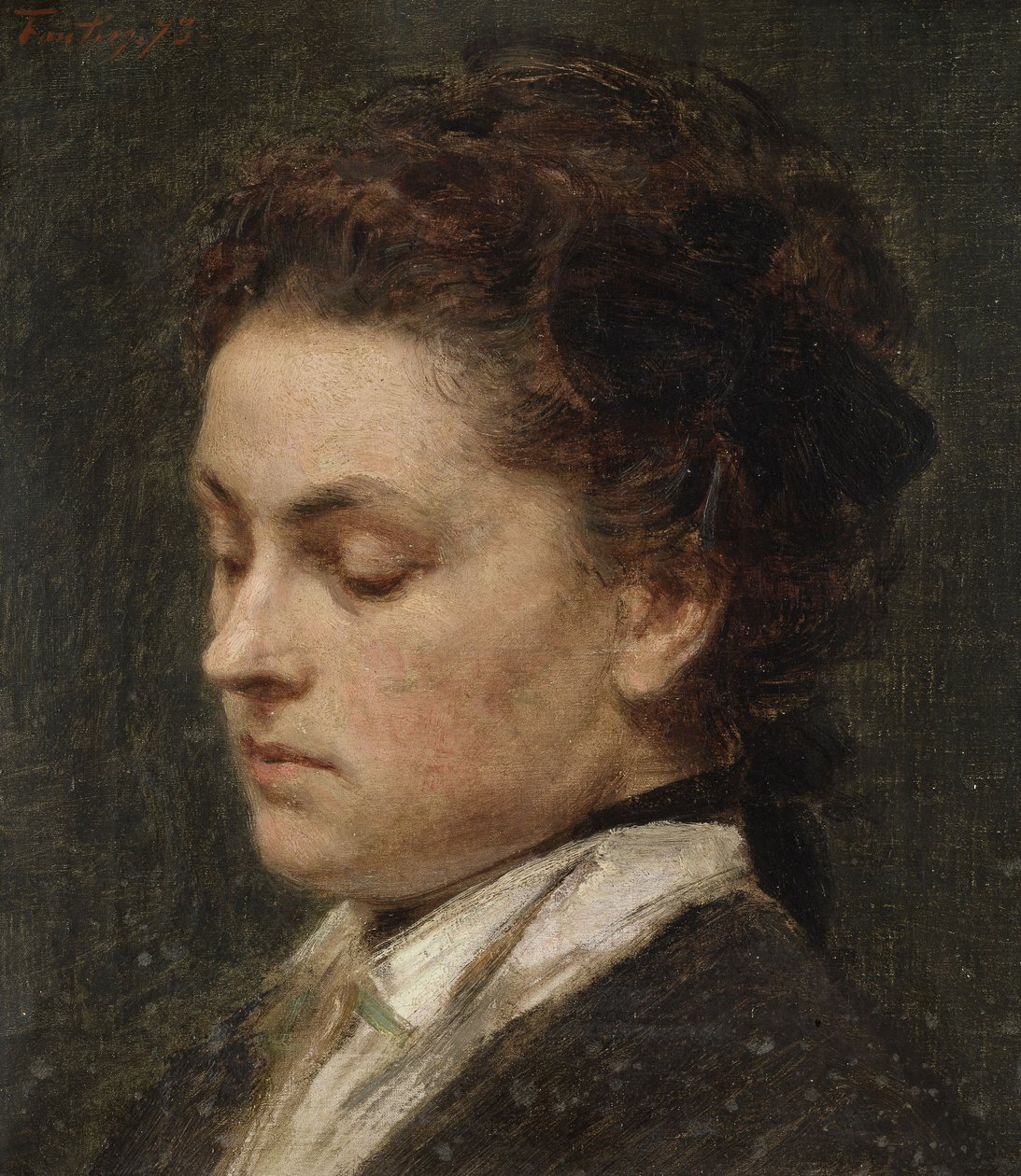 Studie til portrættet af Victoria Dubourg, kunstnerens hustru af Henri Fantin-Latour