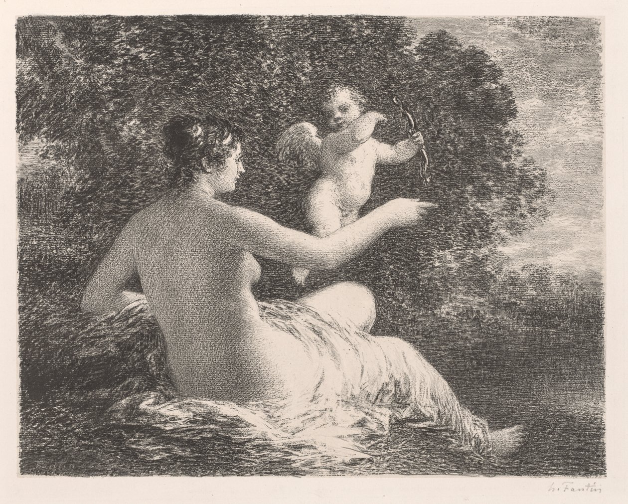 Venus og Amor af Henri Fantin-Latour