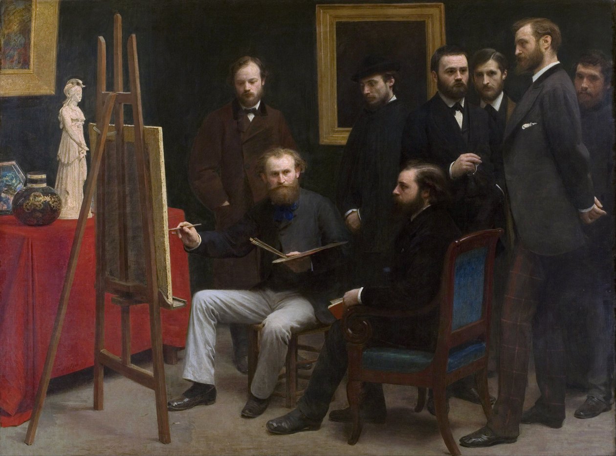 Et atelier i Les Batignolles af Henri Fantin Latour