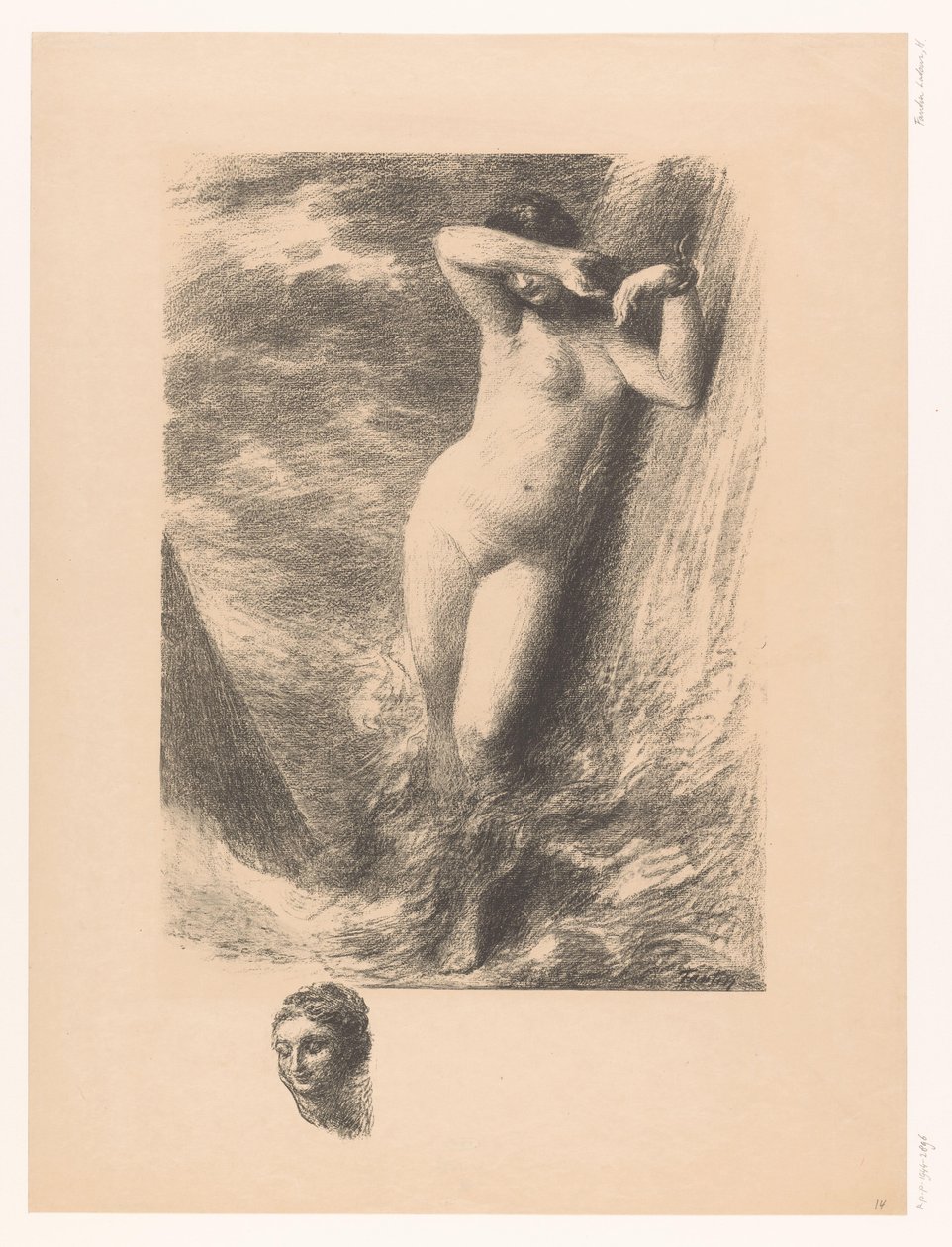 Andromeda lænket til en sten i vandet Andromede af Ignace Henri Jean Fantin Latour