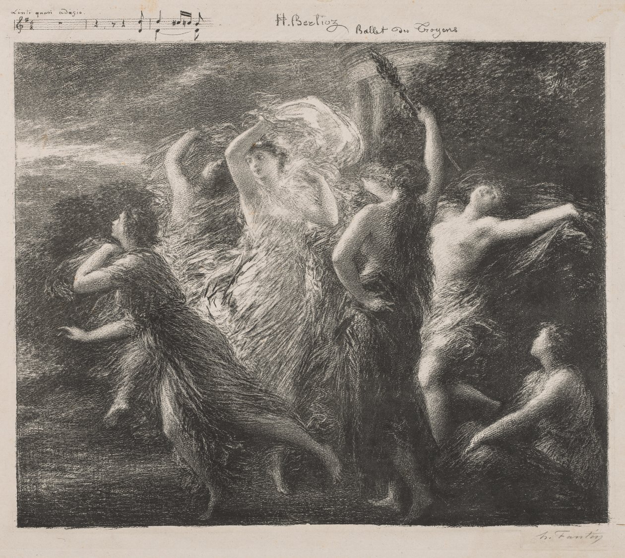 Ballet du Troyons af Ignace Henri Jean Fantin Latour