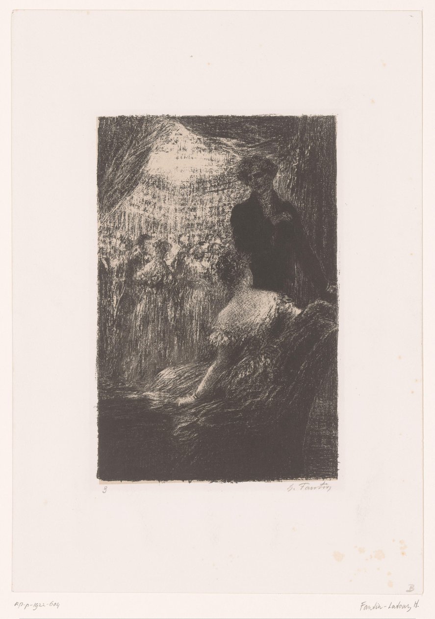 Berlioz og en dame ved et bal Symfoni fantastisk. en bold Hector Berlioz