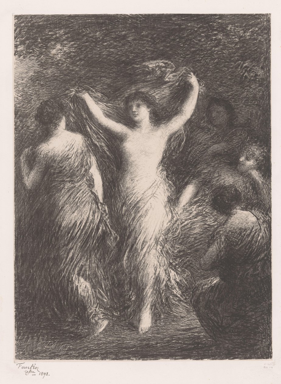 Danser og ser kvinder danser af Ignace Henri Jean Fantin Latour