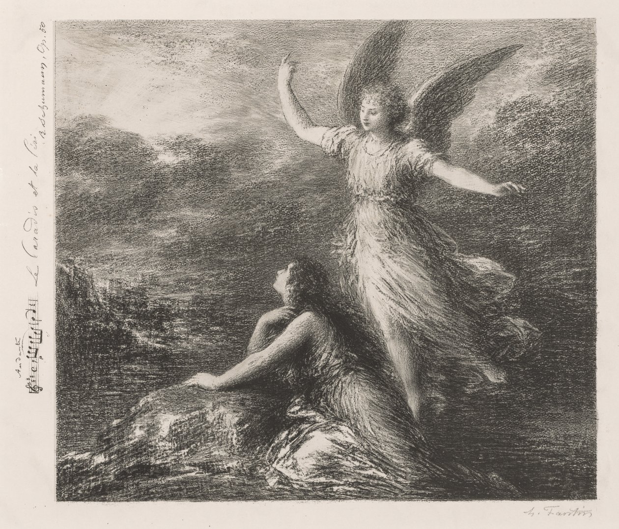 Debut fra Paradise and the Peri (Anden plade) af Ignace Henri Jean Fantin Latour