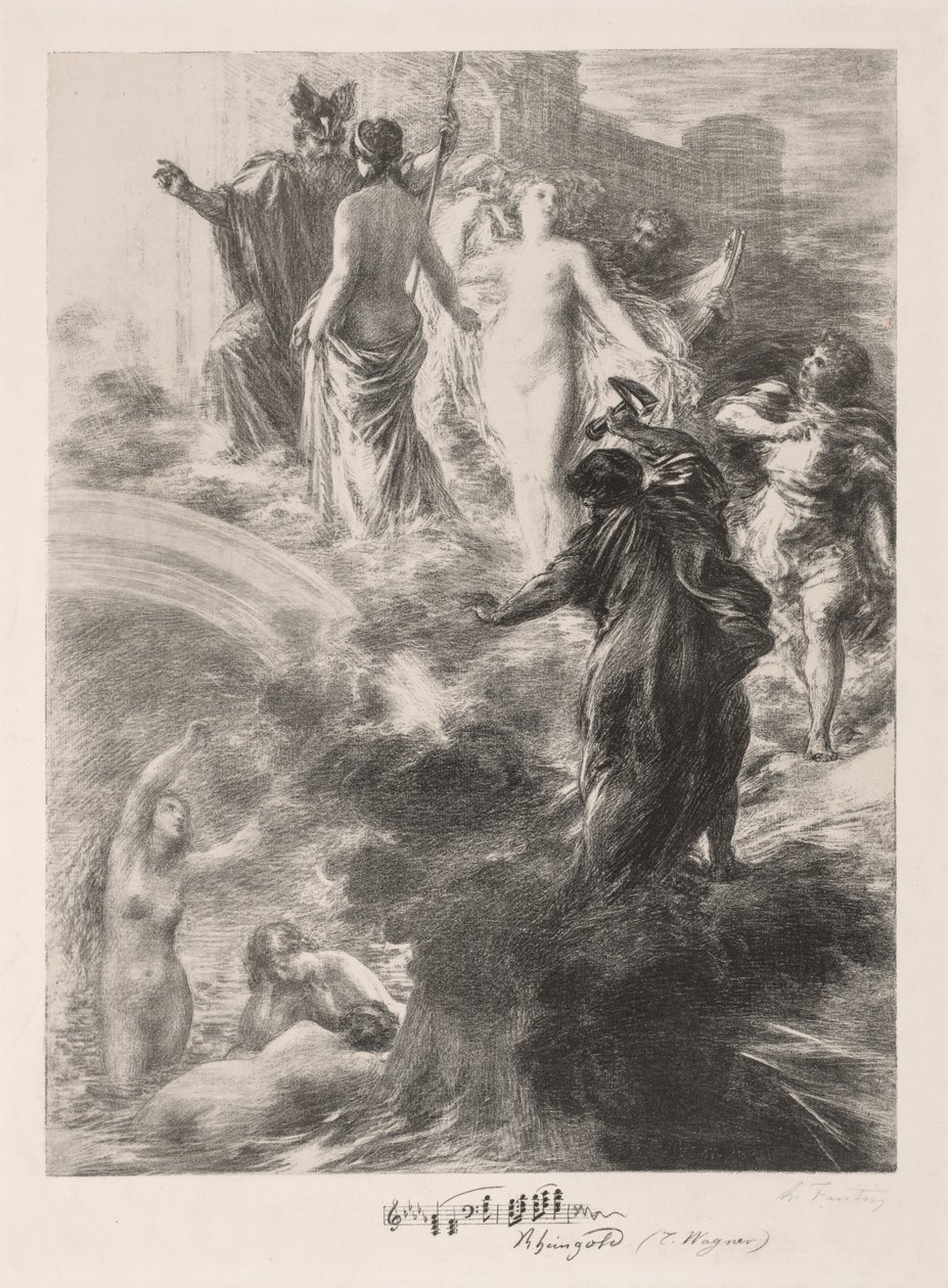 Finale af Rhinegold, 1877. af Ignace Henri Jean Fantin Latour