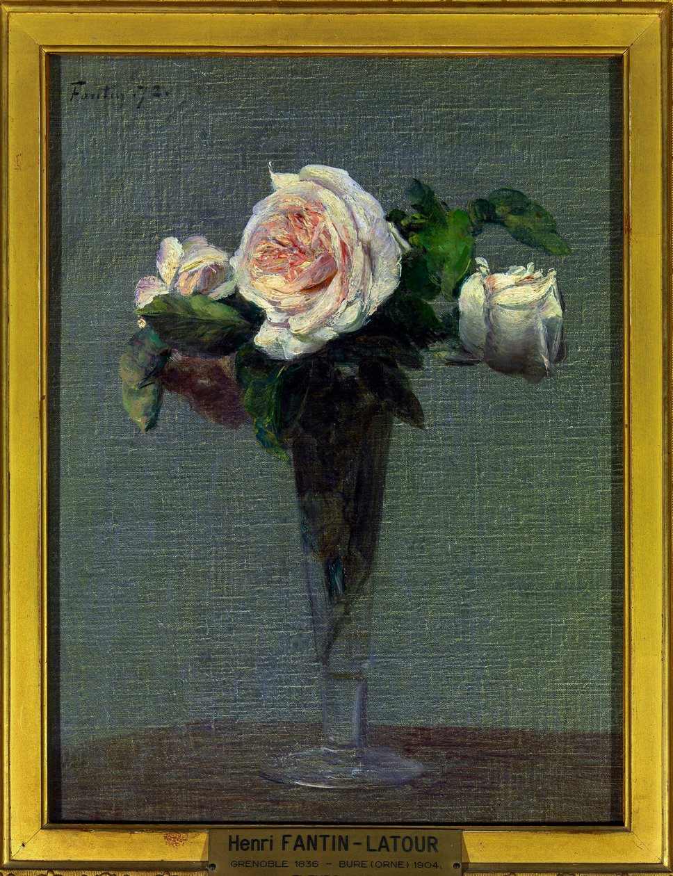 Blomstermaleri af Henri Fantin Latour (1836-1904) 1872 Dim 0,24 x 0,31 m Paris musee du Louvre Obligatorisk omtale: Donation Helene et Victor Lyon af Ignace Henri Jean Fantin Latour