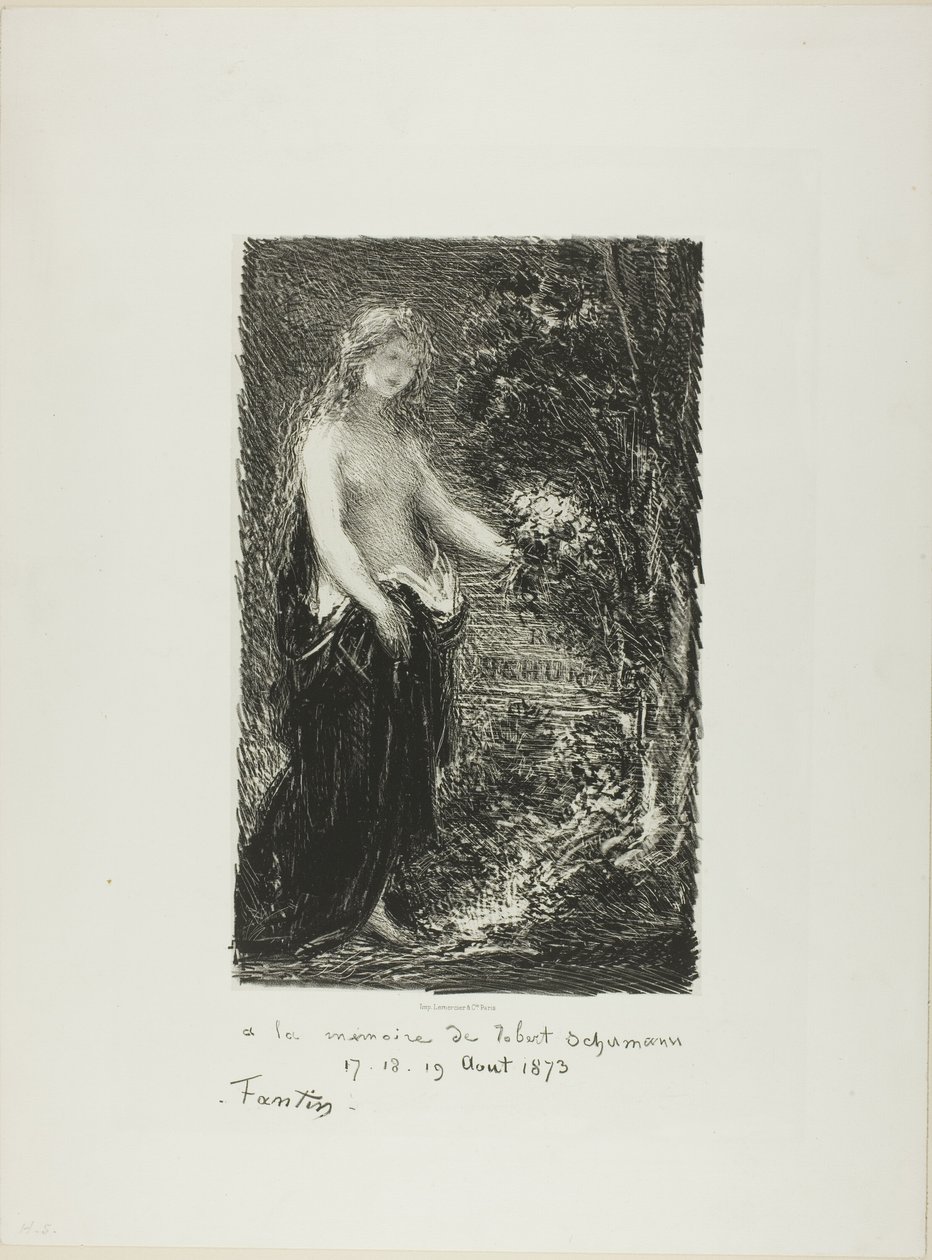 Til minde om Robert Schumann af Ignace Henri Jean Fantin Latour