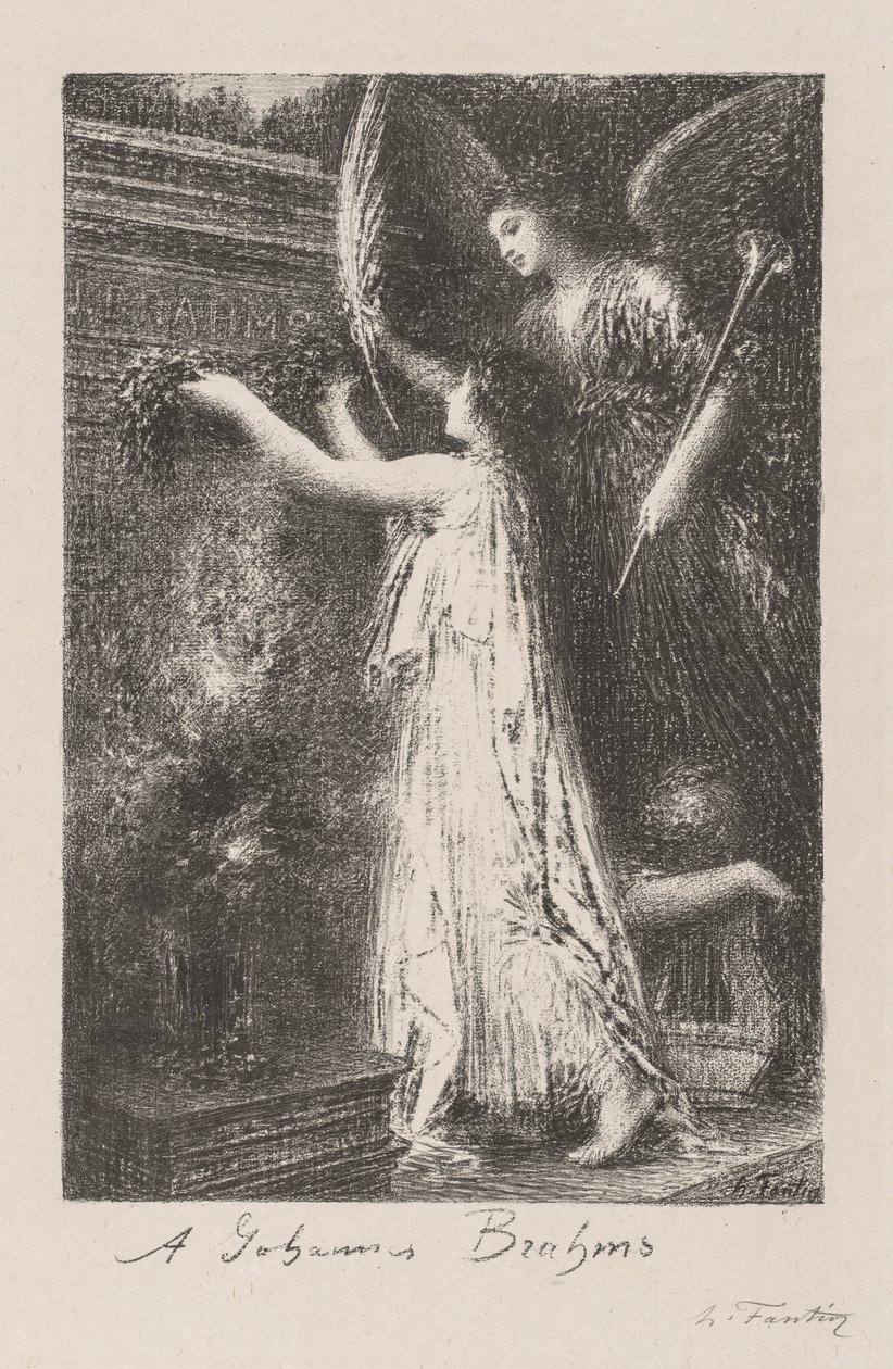 Til Johannes Brahms af Ignace Henri Jean Fantin Latour