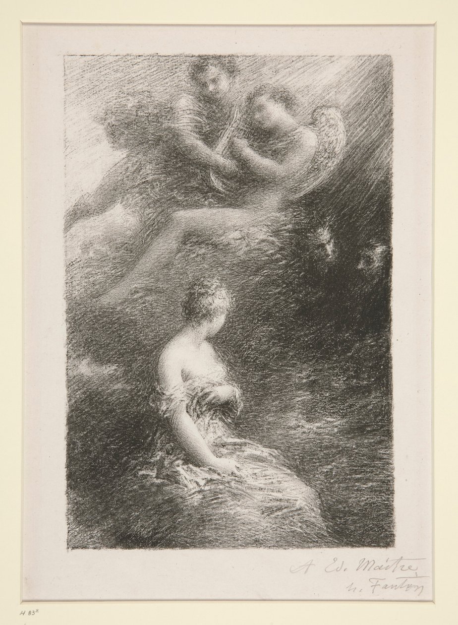 La damnation de Faust: apparition de Marguerite (The Damnation of Faust: The Aparition of Marguerite) af Ignace Henri Jean Fantin Latour