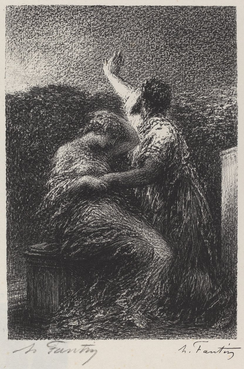 Magus Balthazar og Fatima af Ignace Henri Jean Fantin Latour