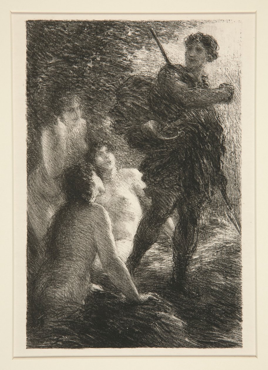 The Twilight of the Gods: Act III, Siegfried and the Rhine Maidens af Ignace Henri Jean Fantin Latour