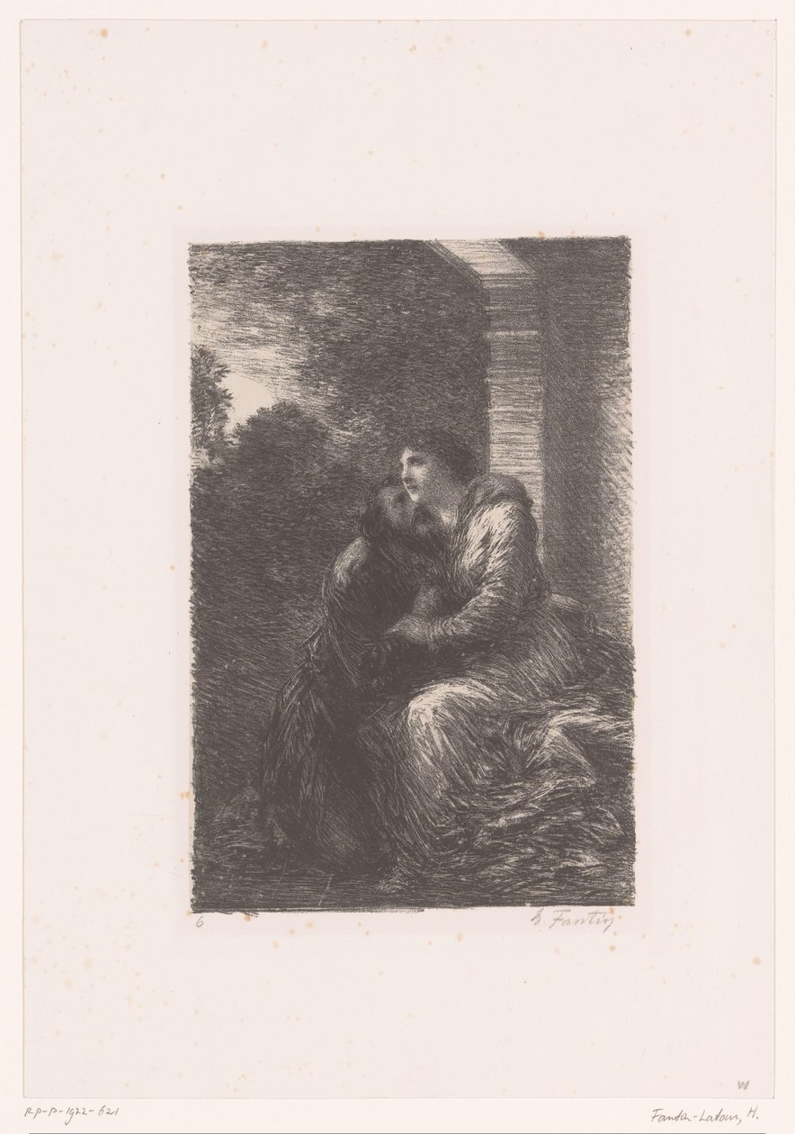Lohengrin og Elsa krammer i bryllupssuiten Lohengrin. Akt III. Scene d