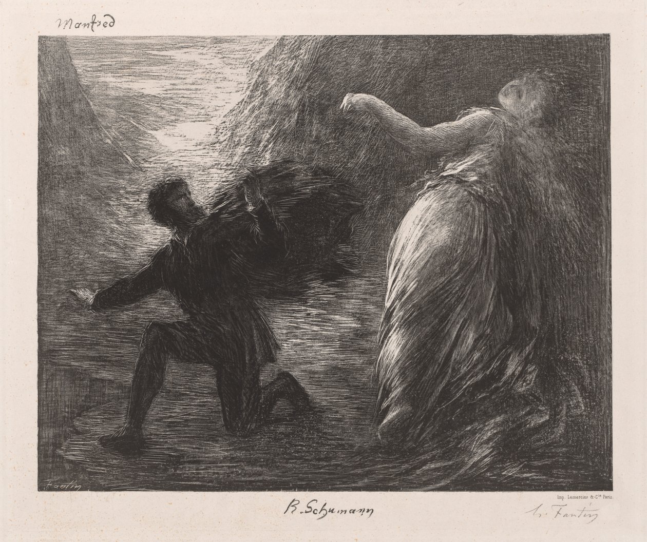 Manfred og Astarte af Ignace Henri Jean Fantin Latour