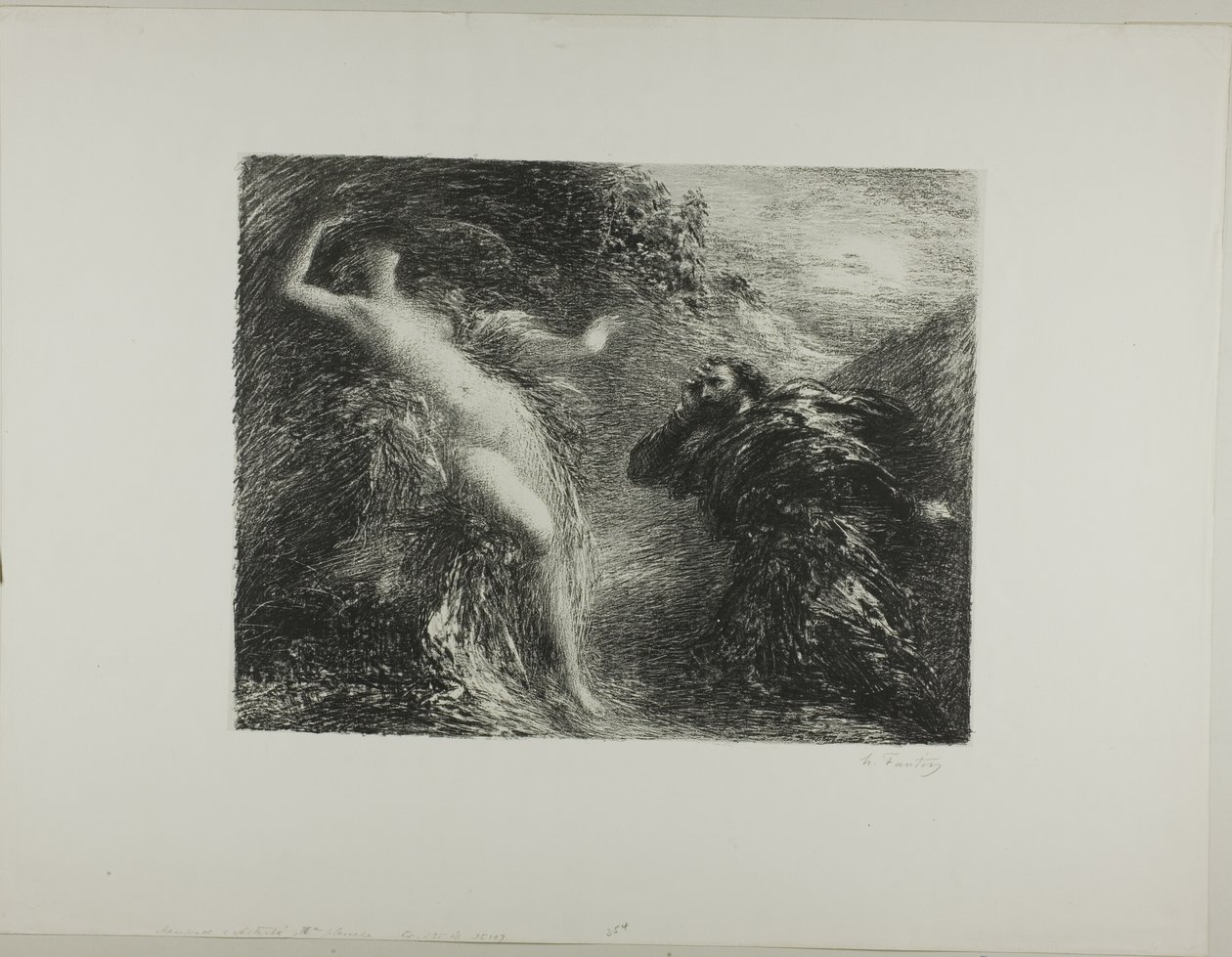 Manfred og Astartea, tredje tallerken af Ignace Henri Jean Fantin Latour