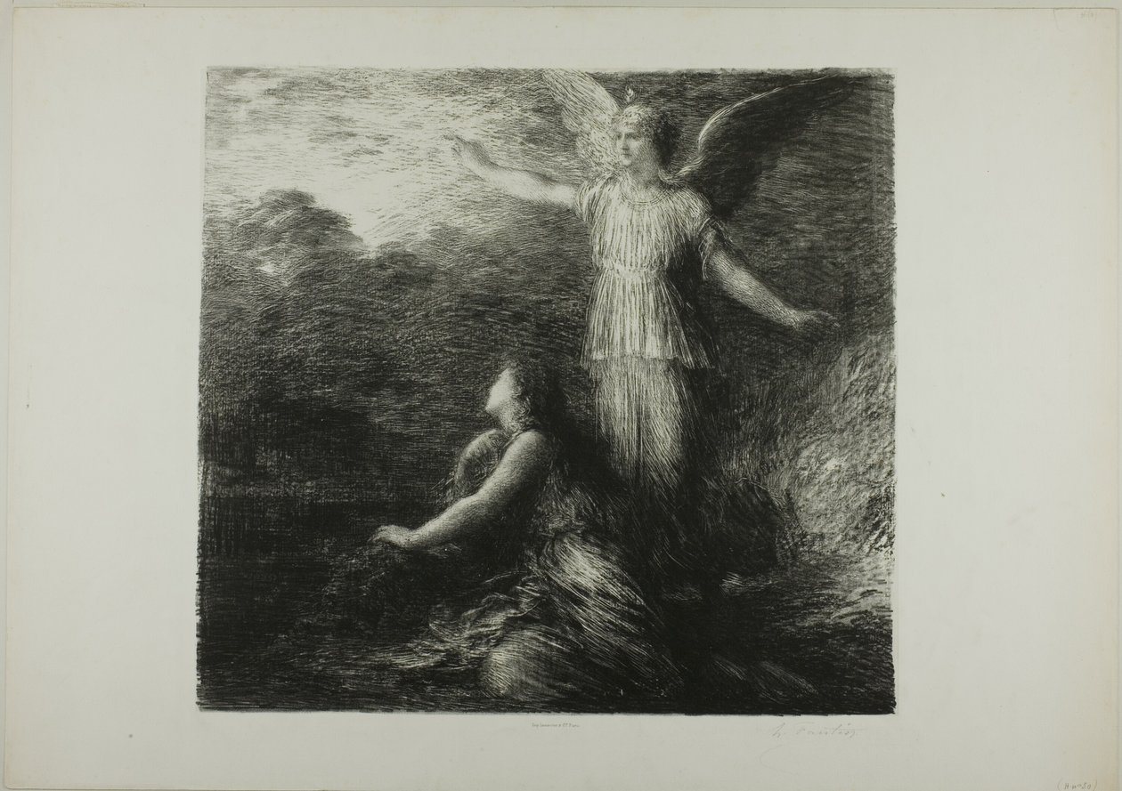 Paradise and the Peri (åbning), første tallerken af Ignace Henri Jean Fantin Latour