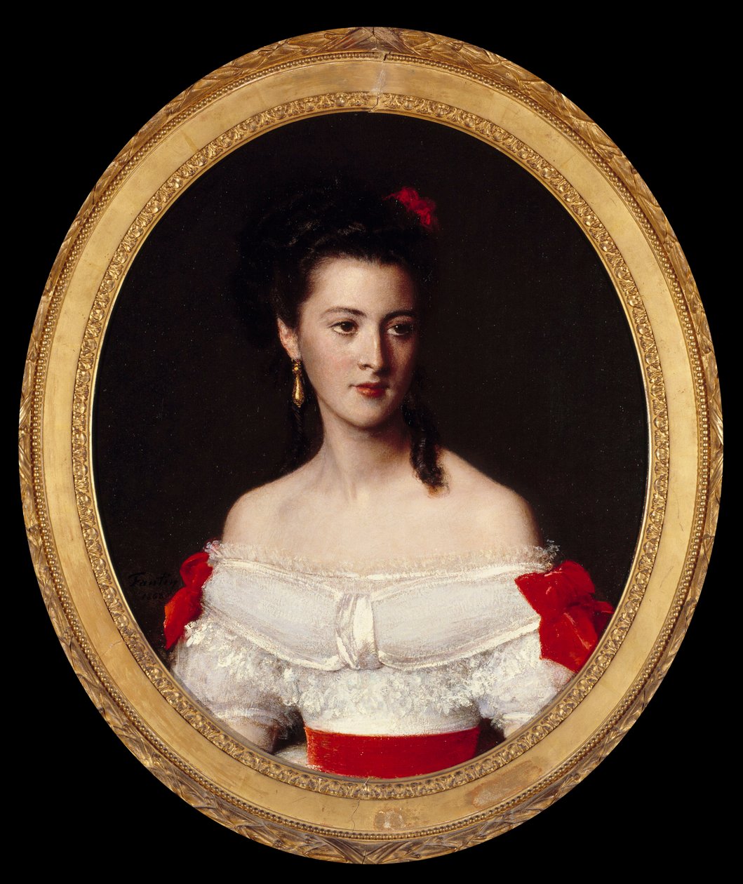 Portræt af Marguerite de Biron. Maleri af Henri Fantin Latour (Fantin-Latour af Ignace Henri Jean Fantin Latour