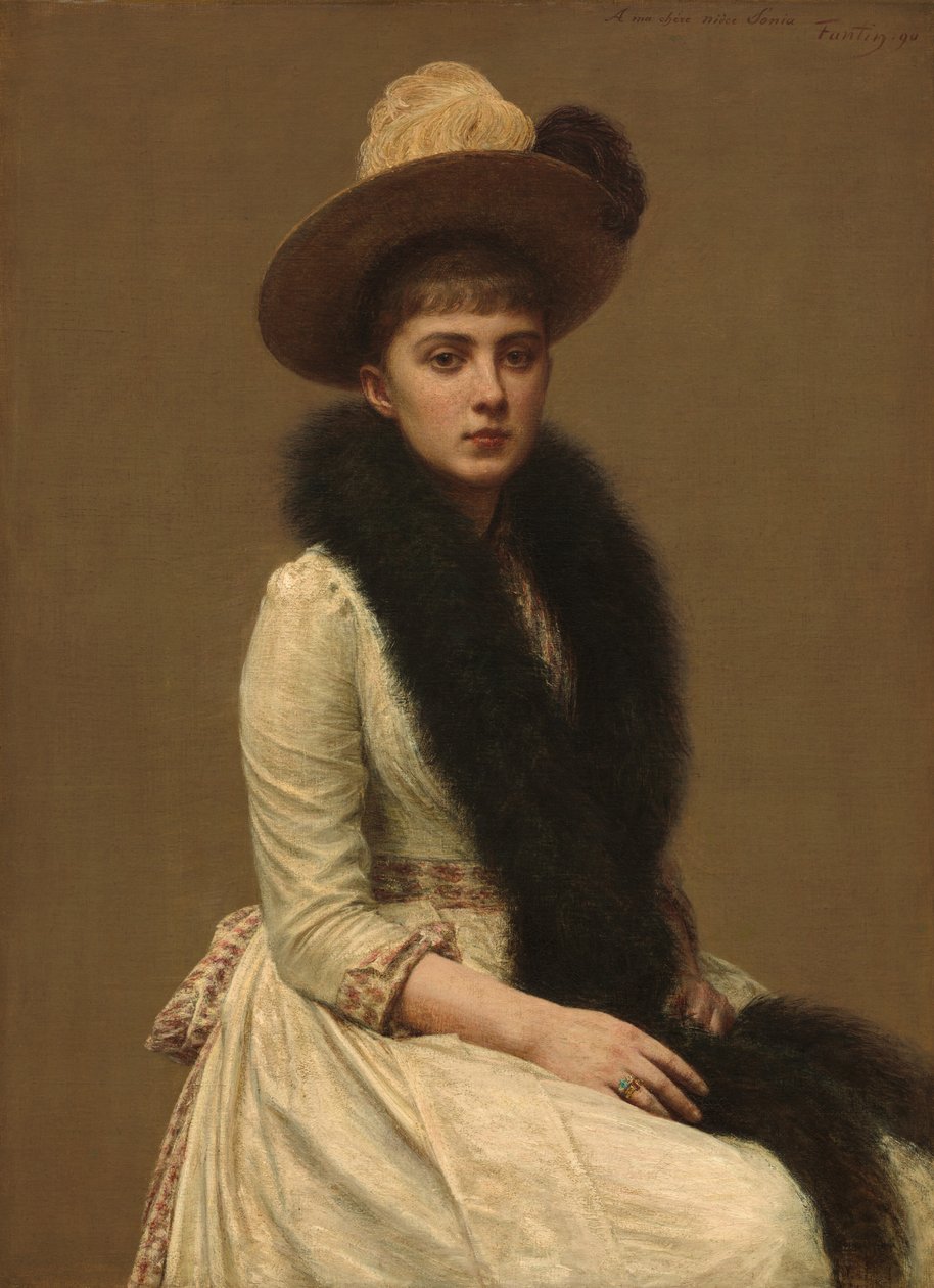 Portræt af Sonia, 1890. af Ignace Henri Jean Fantin Latour