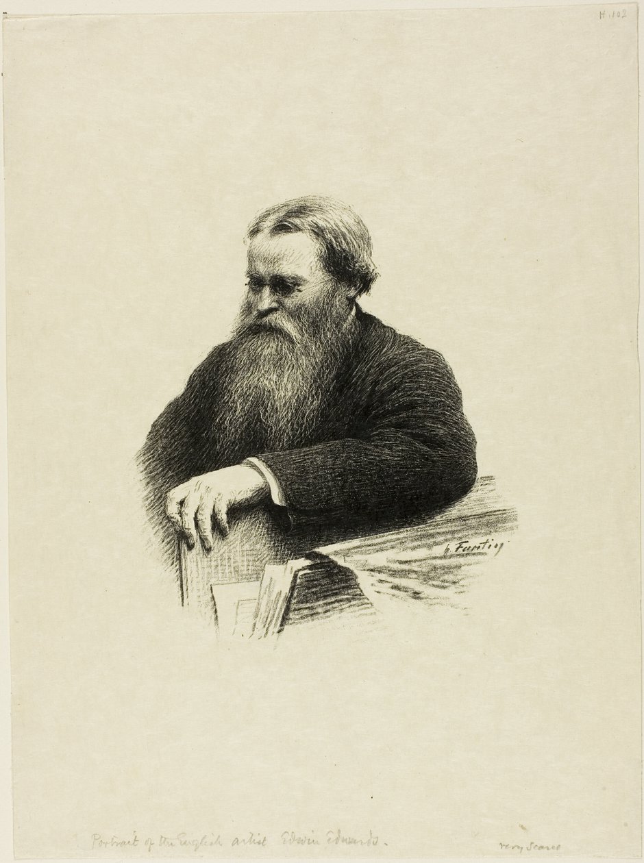 Portræt af kunstneren Edwin Edwards af Ignace Henri Jean Fantin Latour