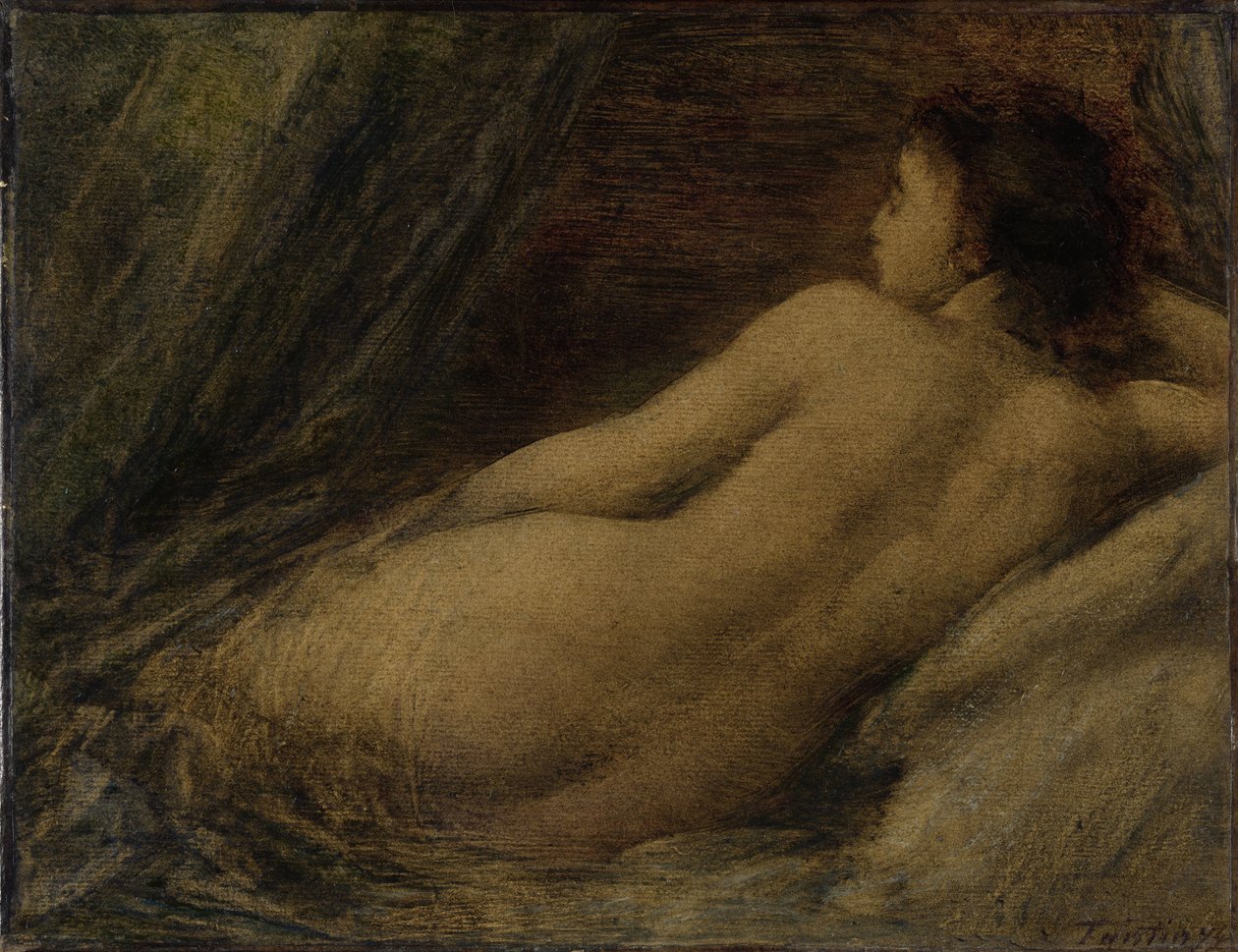 Liggende nøgen af Ignace Henri Jean Fantin Latour
