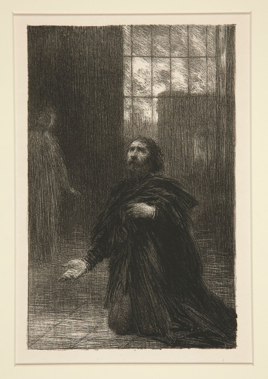 Rienzi: Akt V, en del af Rienzi (Rienzi: Akt V, Rienzi af Ignace Henri Jean Fantin Latour