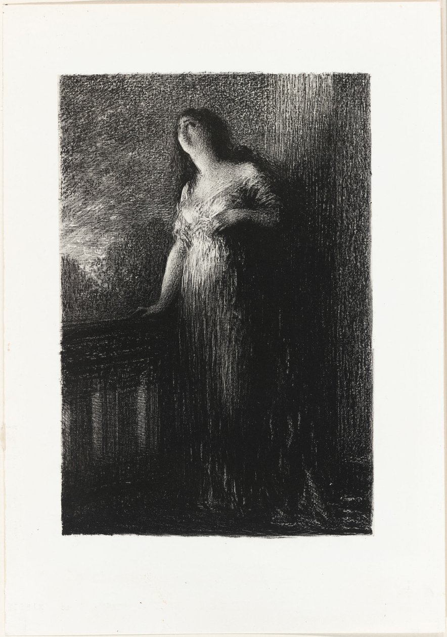 Romeo og Julie: Confiding in the Night af Ignace Henri Jean Fantin Latour