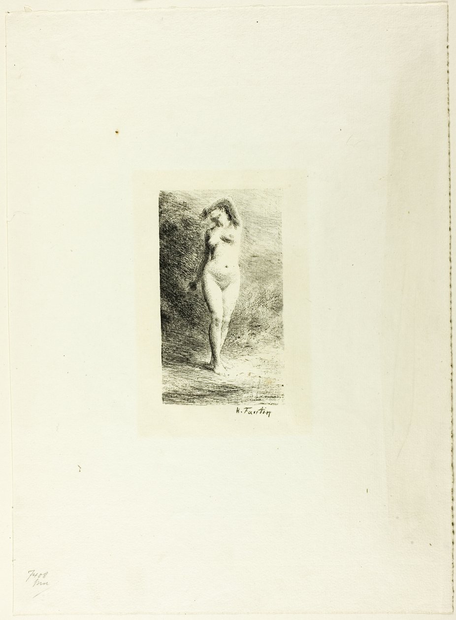 Studie af stående kvinde, set forfra af Ignace Henri Jean Fantin Latour