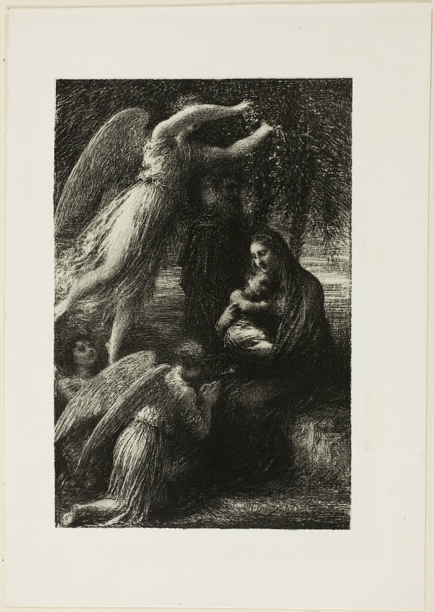 Kristi barndom: Den hellige families ro af Ignace Henri Jean Fantin Latour