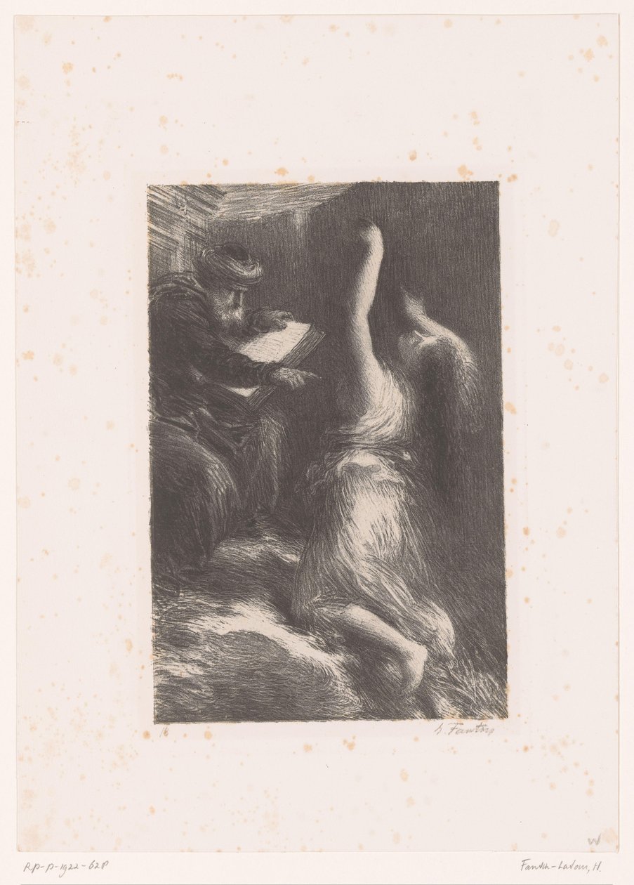 Wizard Klingsor fremkalder Kundry Parsifal. Acte II. Évocation the Kundry Life and Works af Richard Wagner (Series Titel) af Ignace Henri Jean Fantin Latour