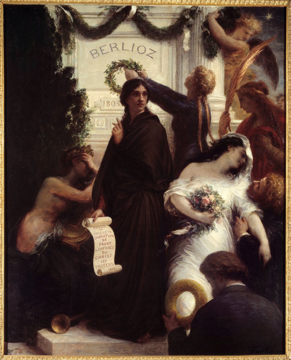 Hyldest til Berlioz. Hector Berlioz, fransk komponist (1803-1869). Maleri af Henri Fantin-Latour (Fantin Latour af Ignace Henri Jean Fantin Latour
