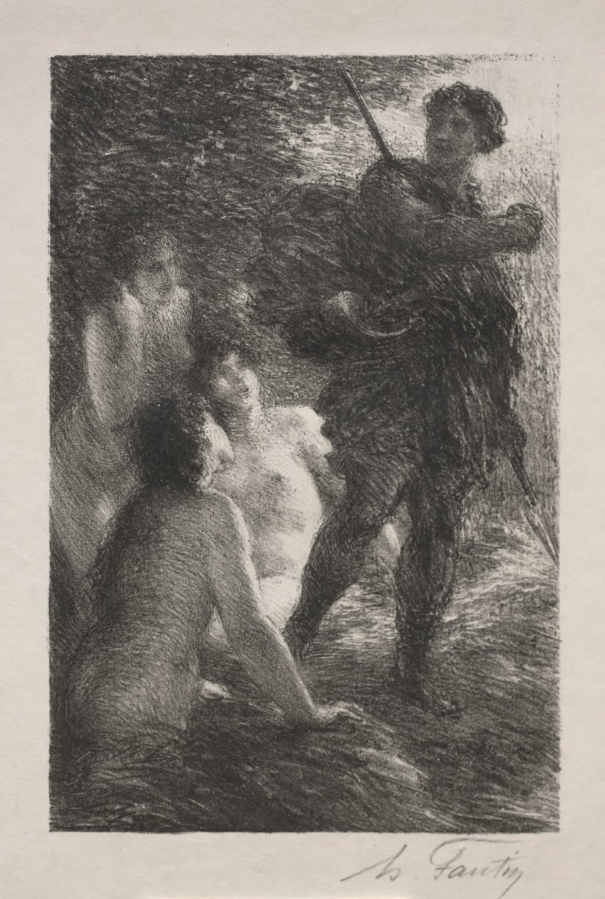 Twilight of the Gods, akt III: Sigfried og Rhinmøerne af Ignace Henri Jean Fantin Latour