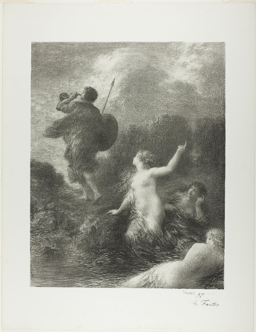 Twilight of the Gods: Siegfried and the Rhine Maidens af Ignace Henri Jean Fantin Latour