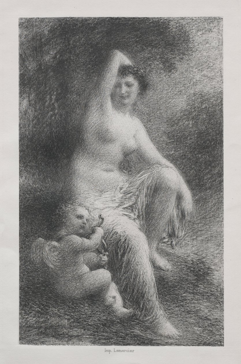 Venus og Amor af Ignace Henri Jean Fantin Latour