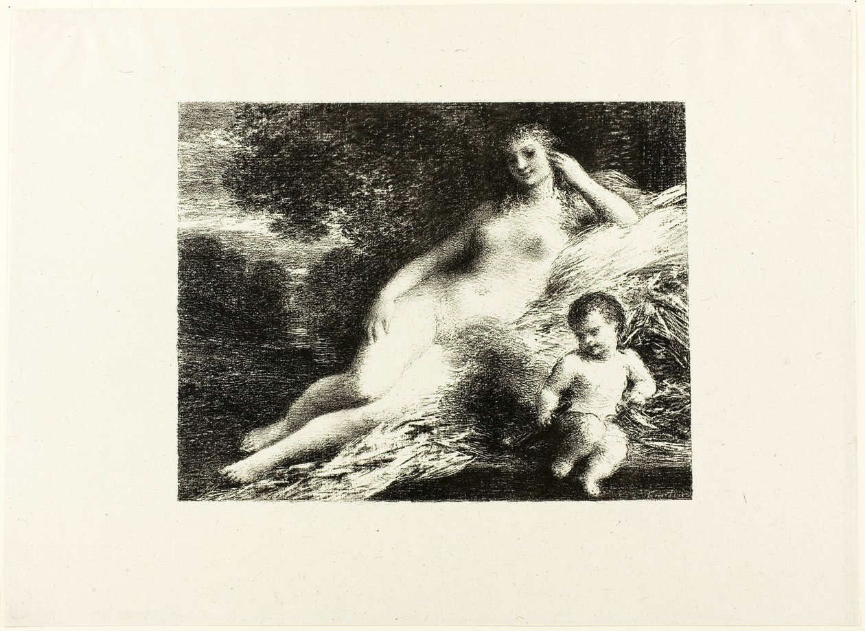 Venus og Amor, anden plade af Ignace Henri Jean Fantin Latour