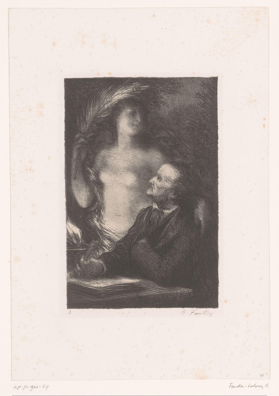 Wagner ser op til sin muse La Muse Richard Wagners liv og værker (serietitel) af Ignace Henri Jean Fantin Latour