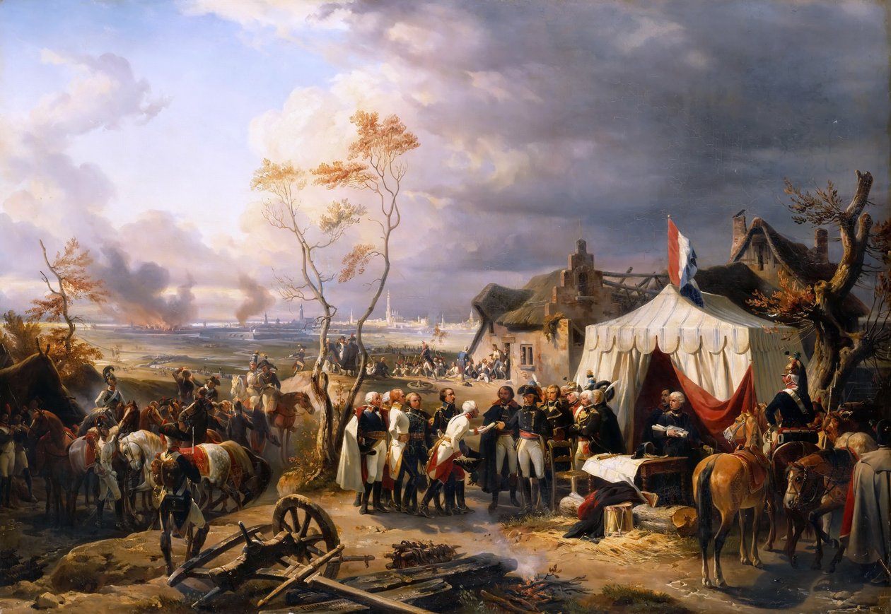 General De la Morlière modtog overgivelsen af Antwerpen den 29. november 1792 af Henri Felix Emmanuel Philippoteaux