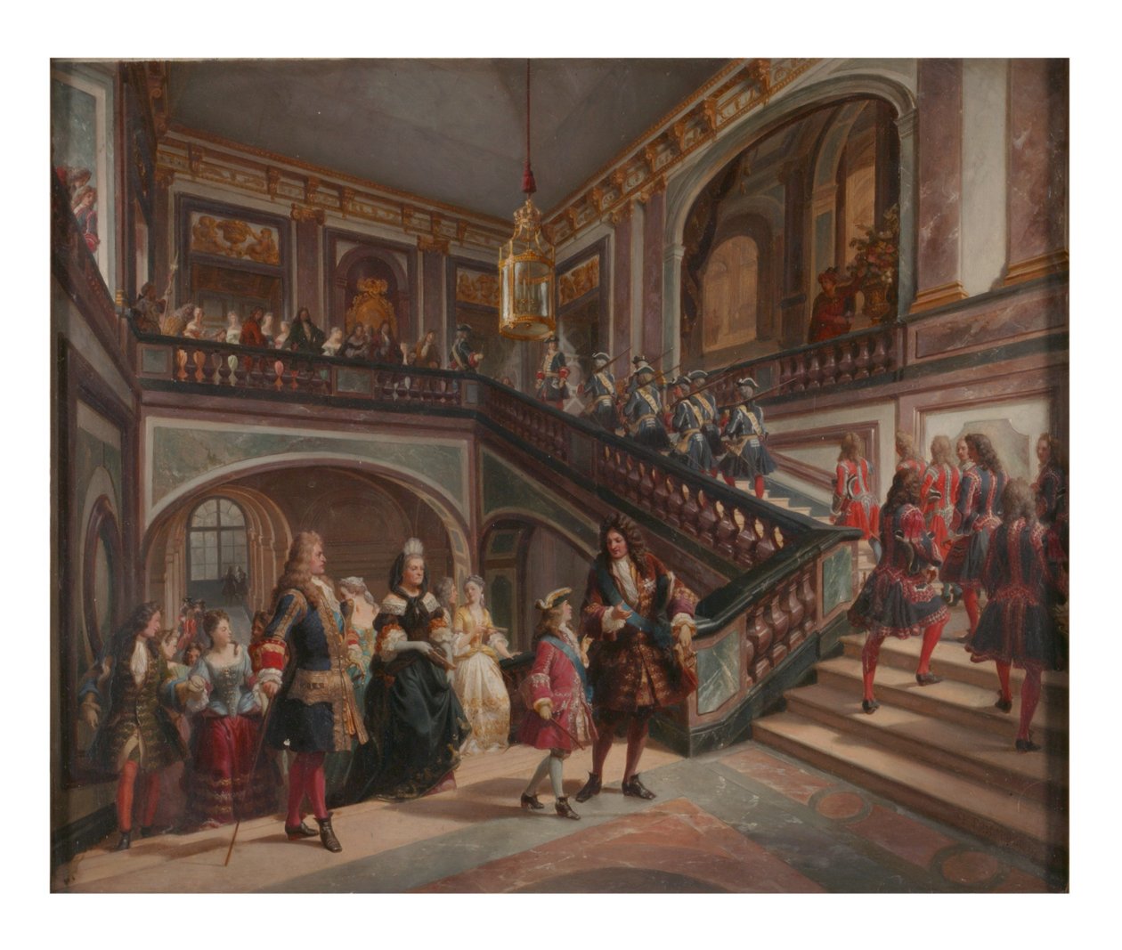 Den unge Ludvig XV i Versailles af Henri Felix Emmanuel Philippoteaux