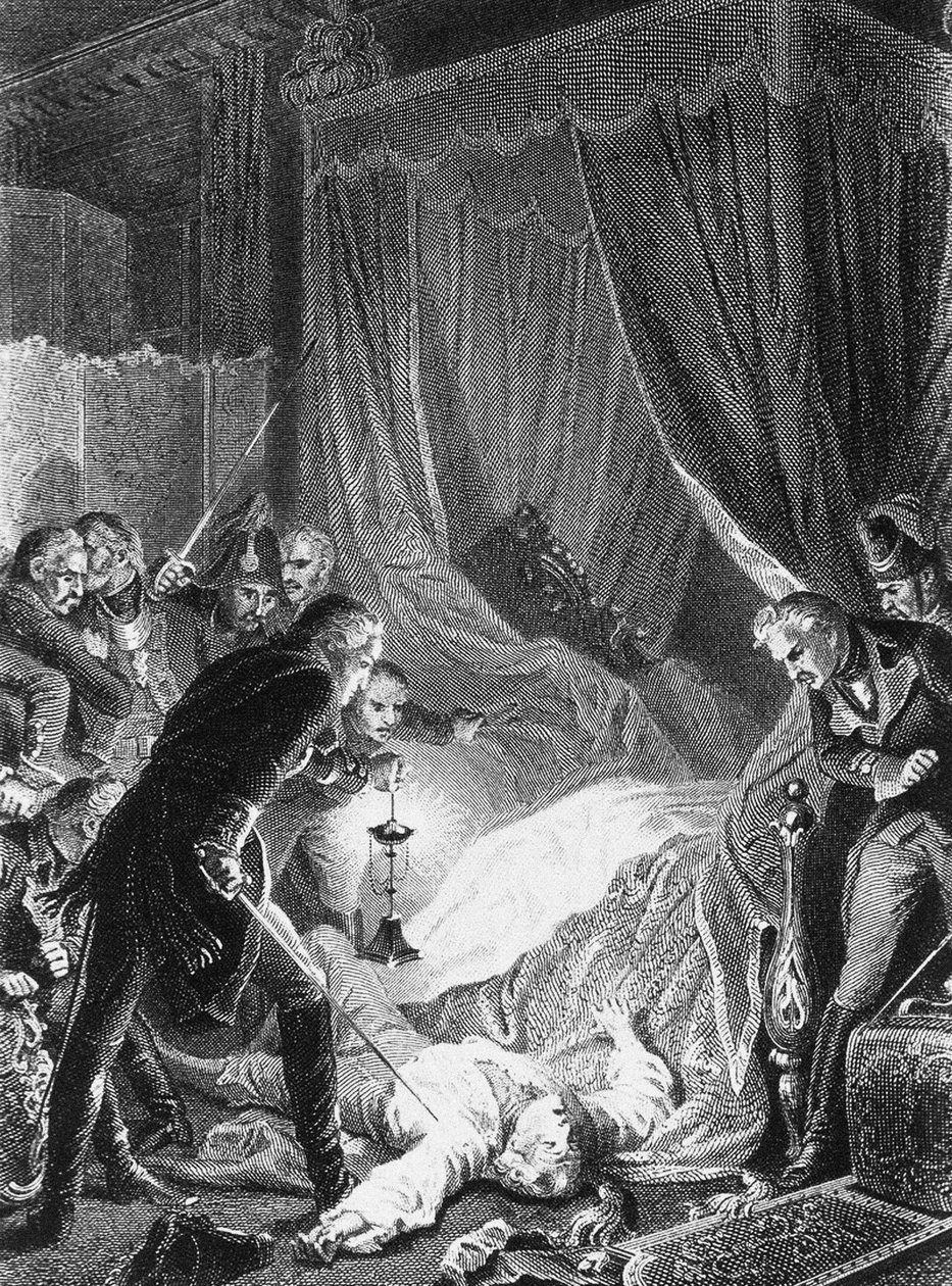Mordet på zar Paul I den 12. marts 1801, 1874 af Henri Felix Emmanuel Philippoteaux